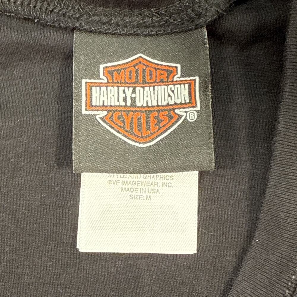 Harley-Davidson Shirt Womens Medium Black Bar Shield LogoStudded Tee Top - Picture 7 of 9